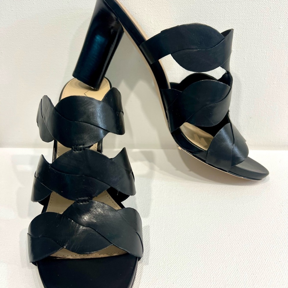 Via Spiga Black Strappy Heels